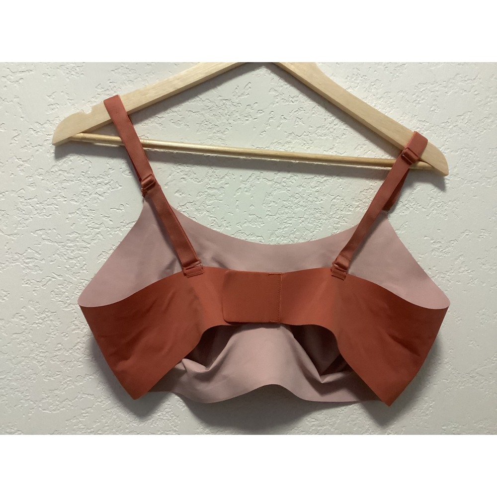 Knix Shape & Smooth Invisible Bra Rust Orange Seamless Adjustable - Picture 2 of 12